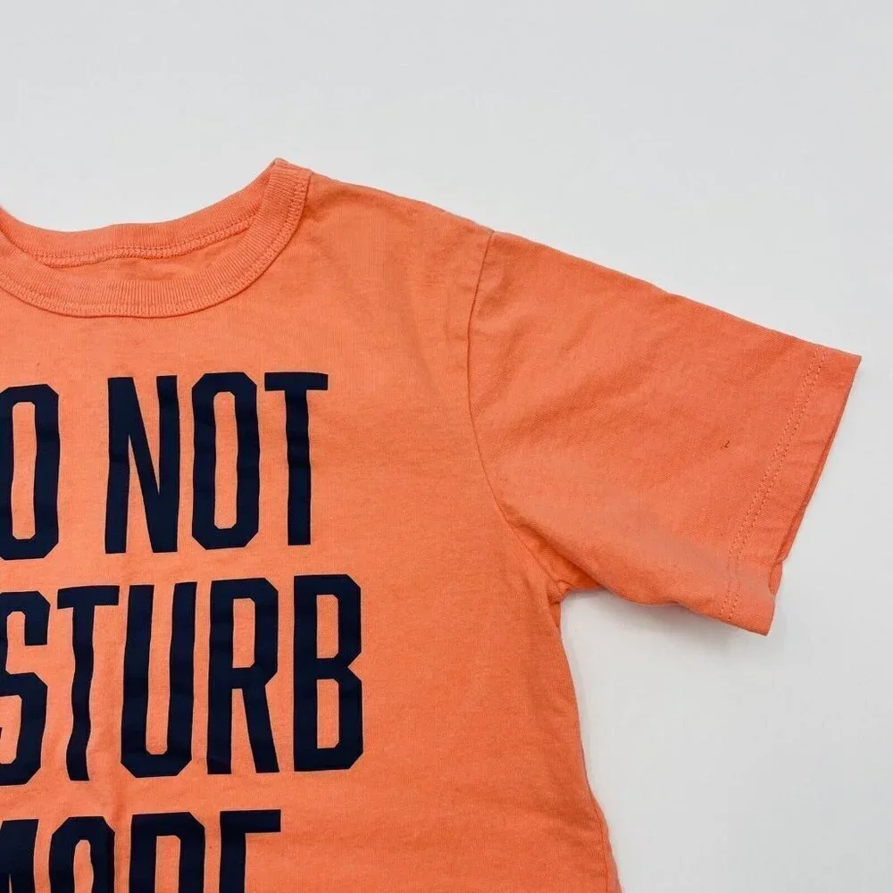 The Childrens Place Boys S 5/6 Do Not Disturb Graphic Tee‎ Jamaican Sunrise 506